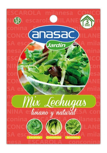 Mix Semillas De Lechugas 1,5 Gr Sachet Afj