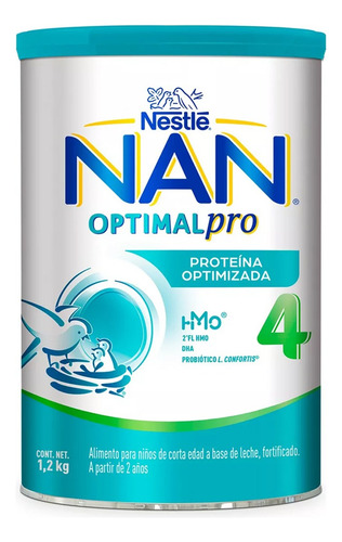 Fórmula Infantil Nan Optimal Pro Etapa 4, 1.2kg 2pz