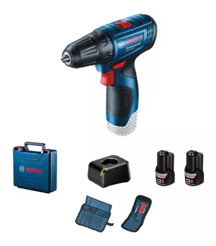 Taladro atornillador BOSCH GSR 18V-55 - 2 Baterías Li 2Ah + Cargador 18V-40  + Maletín 