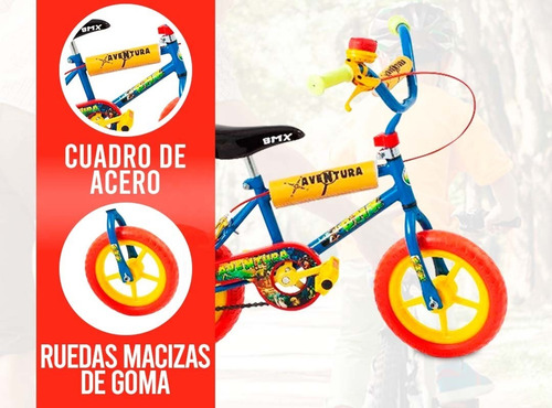 Imagen 4 de 10 de Bicicleta Forest Rodado 12 Nene Nena Ruedas Goma Accesorios