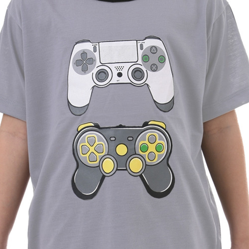 Imagem 4 de 4 de Pijama Infantil Menino Manga Curta Short Estampa Game Jogo