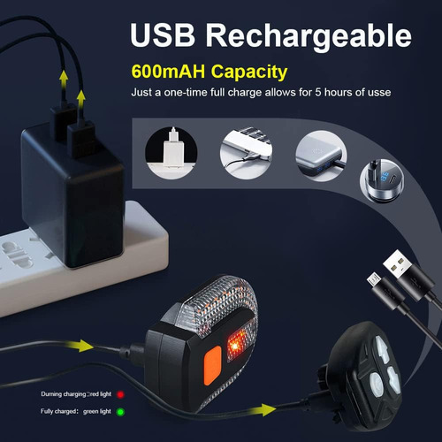Luz Direccional Recargable Antirrobo Para Bicicleta