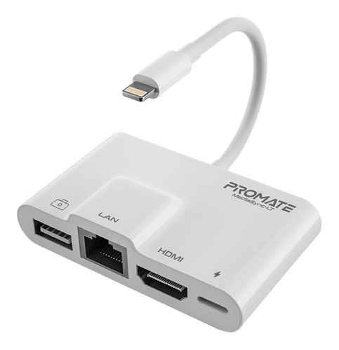 Adaptador Lightning A Rj45 Hdmi Usb Mediasync-lt 4en1 Backup