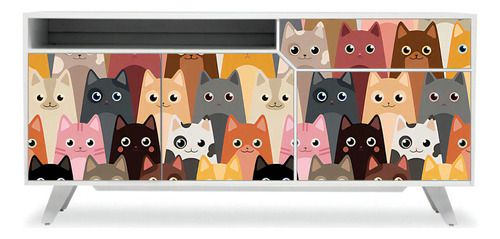 Adesivo De Revestimento Móveis - Gatos Gatinhos - 061rev Cor Colorido