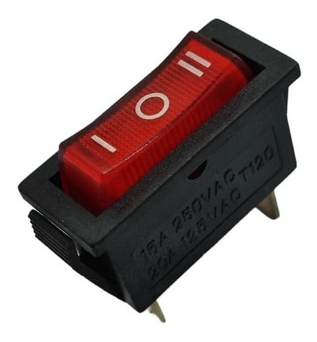 Switch Suiche Interruptor 20a 3 Pines On-off-on Rojo