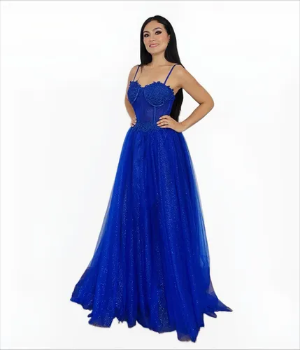 Vestidos azul largo shop
