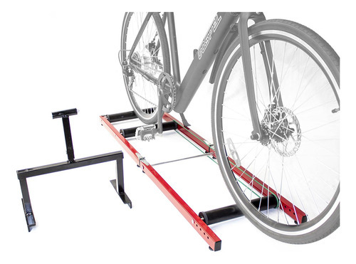 Rodillo Entrenador Bicicleta Triple Rodillos Pegable Rojo