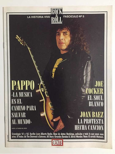 Revista Gente. Rock & Roll # 5. Pappo. Cocker. Beatles