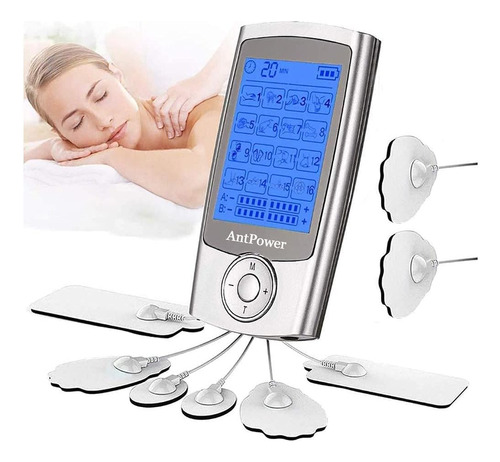 Antpower Dual Channel Tens Machine Estimulador Muscular, 16