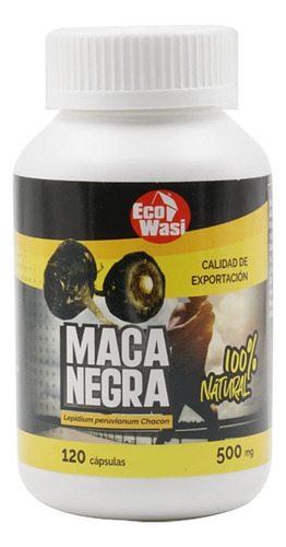 Maca Negra  1 Frasco De 120 Capsulas (500 Mg) X 2 Frascos