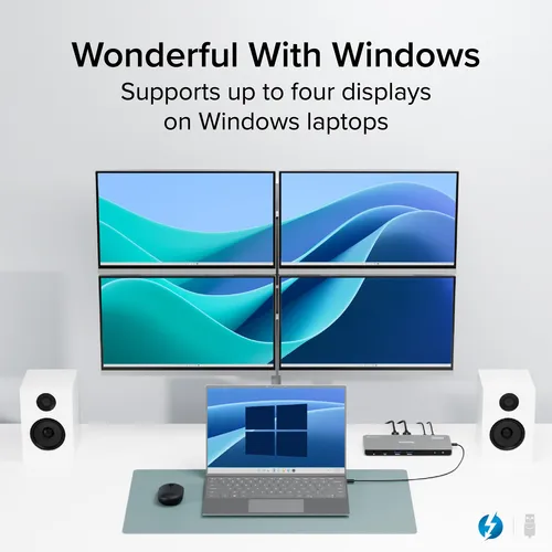 Monitores Cuádruples Tbt-6950pd Conectables Con Base Thunder