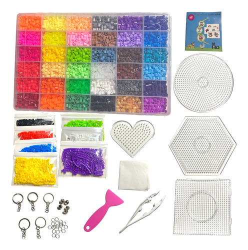 Kit Hama Beads 36 Colores 5 Mm, 12.000 Unidades + Accesorios