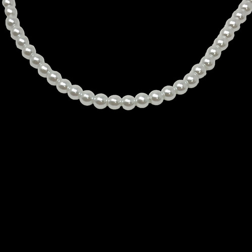 Collar Cadena Hombre Con Dije De Moda Aceroinoxidable Sarosa Color Perlas 2
