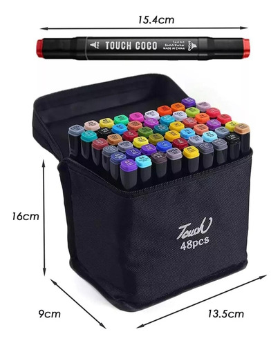 Marcadores Touchfive 48 Lapices Colores Profesional Colores