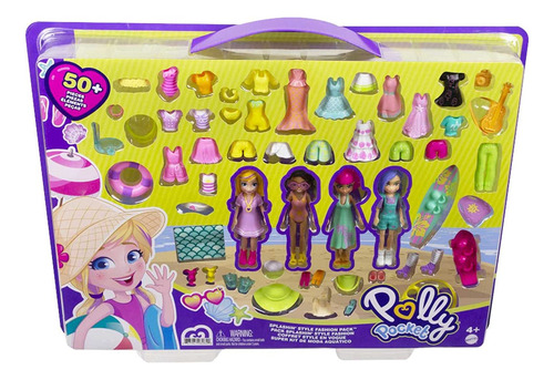 Polly Pocket Paquete De Moda De Estilo Splashshin, Cuatro Mu