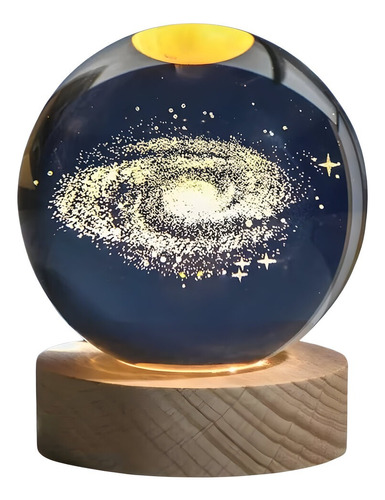 Esfera Con Diseño 3d Lámpara De Luz Led Cálida Diseño Galaxi