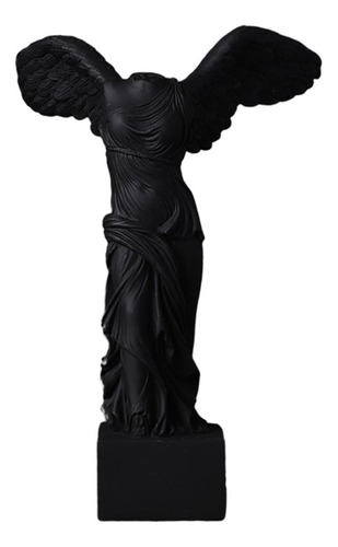 Alada Antigua De Samotracia Estatua De 16,5x24,5 Cm Negro