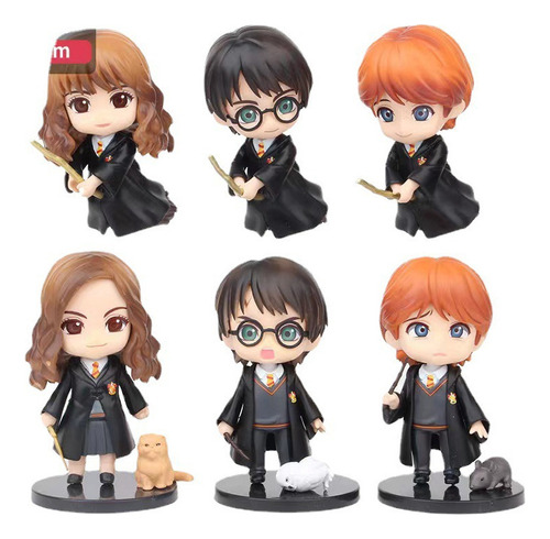 6pcs Harry Potter Hermione Ron Weasley Acción Figura Modelo