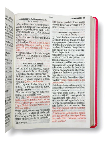 Imagen 5 de 10 de Biblia Letra Supergigante Valera 1960 Fucsia Con Estudios