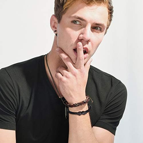 U7 Pulseira De Caveira Preta Masculina Punk Biker Surfista