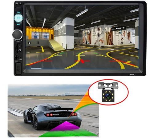 Imagen 4 de 8 de Auto Estéreo 2 Din Mirror Link/control Volante Cámara 12leds