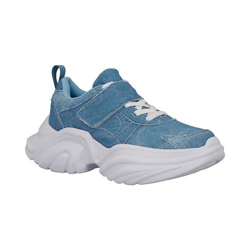 Tenis Sneaker Ovx 2612 Mezclilla Denim Chunky Plataforma