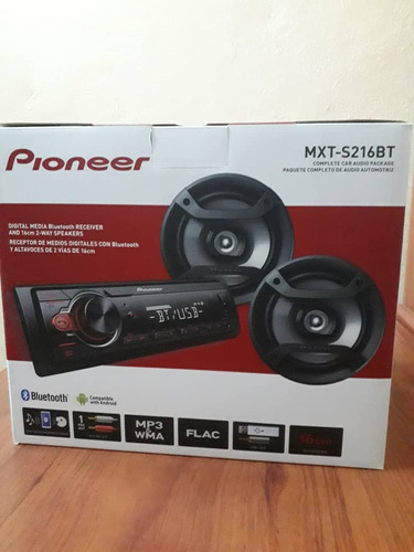 Reproductor Pioneer Mxt-s216bt Bluetooth Y Cornetas 