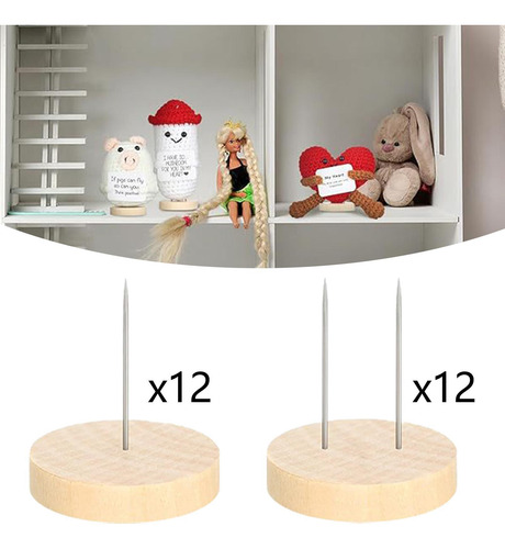 24 Piezas De Soportes Para Muñecas De Crochet Con Alfileres
