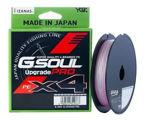 Linha Multifilamento Ygk 4 Fios G-soul Upgrade 300m 50lb Cor Cinza