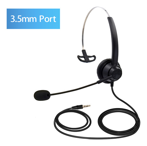 Micrófono Con Auriculares Con Cable De 3,5 Mm Para Computado