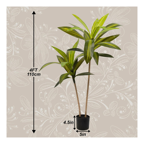 Árbol Artificial Dracaena 4ft Faux Tree Faux Yucca Floor La
