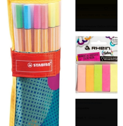 Pack 25 Lapiz Point 88 Stabilo + Nota Rapida Banderita Rhein