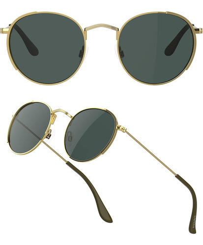 Saveen, Gafas De Sol Redondas Pequeñas Polarizadas Con Uv400
