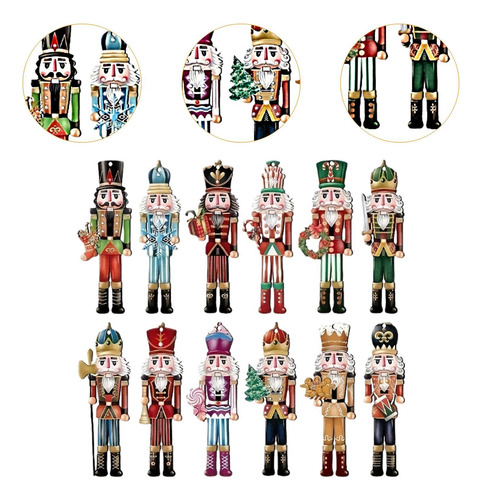 12 Figuras De Cascanueces De Madera, Estatuas De