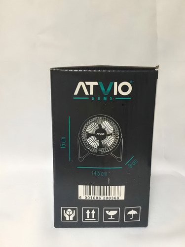 Ventilador Personal Atvio 12cm Usb A18 Color Gris
