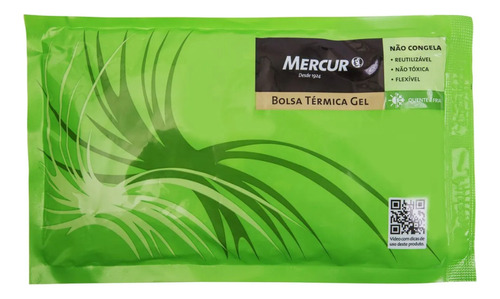 Bolsa Térmica Gel Quente Ou Fria Não Congela Mercur Média Verde