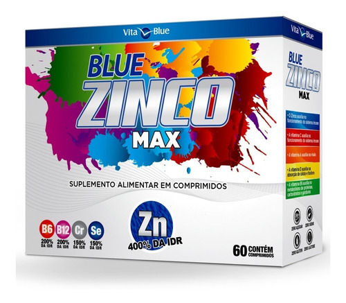 Blue Zinco Max com 60 comprimidos