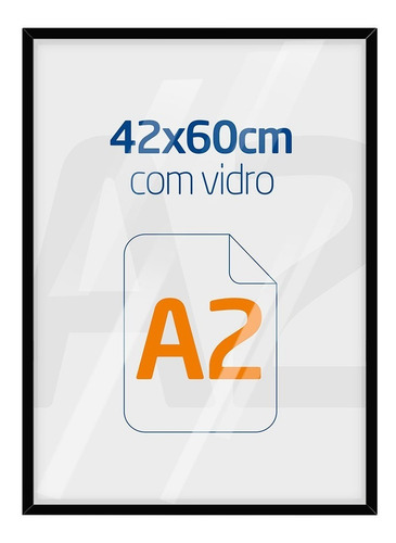 Quadro Moldura A2 42x60 Com Vidro Imagem Certificado Poster