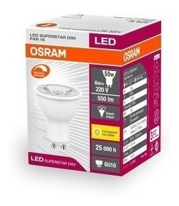 Osram Dicro Led Superstar Par 16 6w Dim Gu10 Cálida