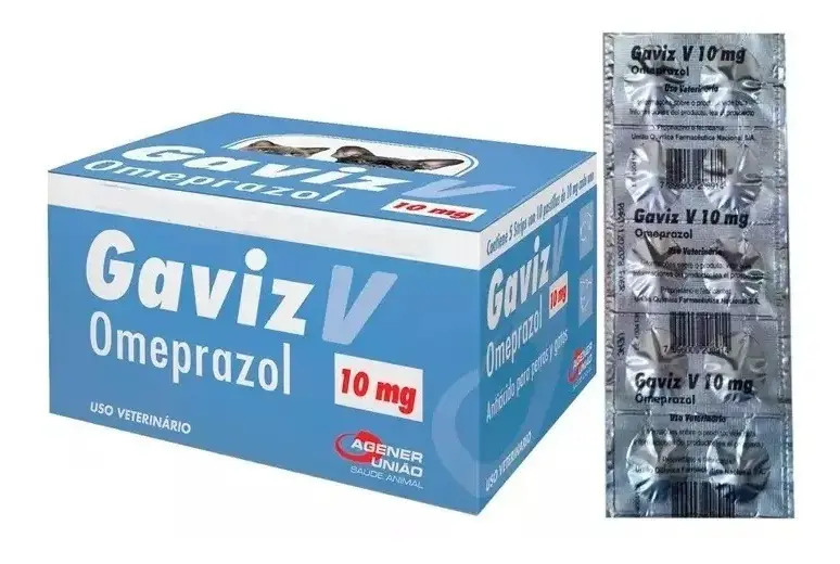 Omeprazol Agener União 10mg 50 Comprimidos Cães/Gatos Sem Glúten