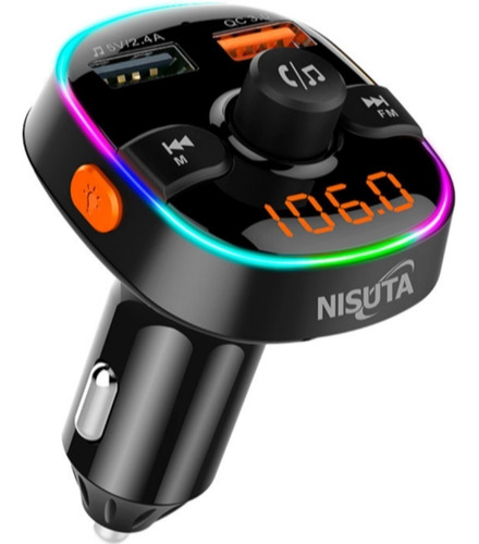 Transmisor Fm Nisuta Fm52 Bluetooth 2 Usb Quickcharge Qc3