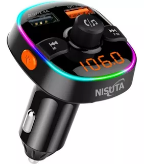 Transmisor Fm Nisuta Fm52 Bluetooth 2 Usb Quickcharge Qc3 *