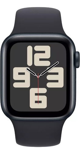 Apple Watch SE GPS (2da Gen) • Caja de aluminio color medianoche de 40 mm • Correa deportiva color medianoche - S/M