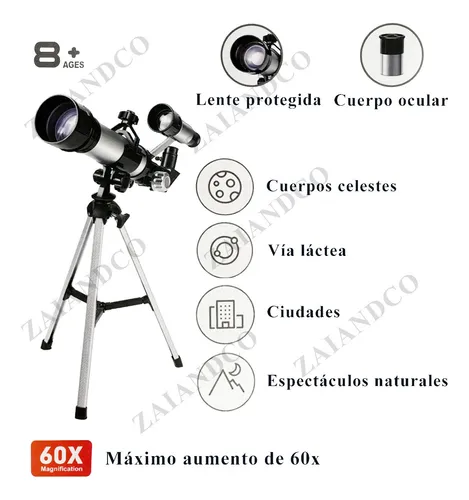 Telescopio Infantil C/ Tripode Aumento Máximo 60x Calidad