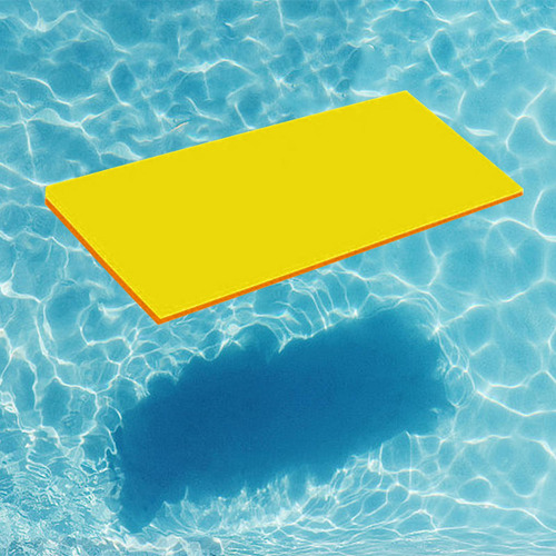 Tapete Flotante Para Exteriores, Colchoneta Amarillo Naranja