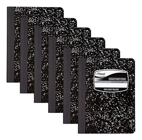 6 Pack-of  Square Deal Composition Book, 100-count, Col...
