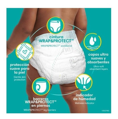 Pañal Pampers Swaddlers Et 2 X 84 - Unidad Género Sin género Tamaño Mediano (M)