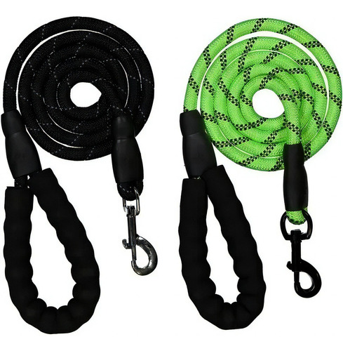 Correa Para Perro Resistente Reflejante 1.50m De Alta Calidad Mr Wuff Color Verde