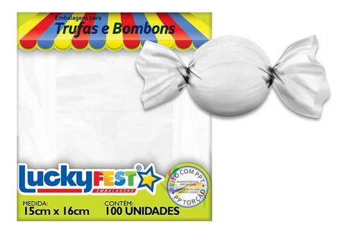 Embalagem Para Trufa Bombom Decorado Chocolate 15x16 C/100un Cor Prata