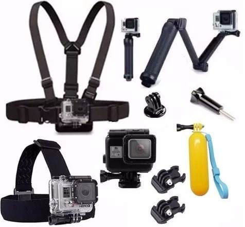 Hero 5 6 7 Black Estanque Preta Way Tripé Peito Cabeça Base